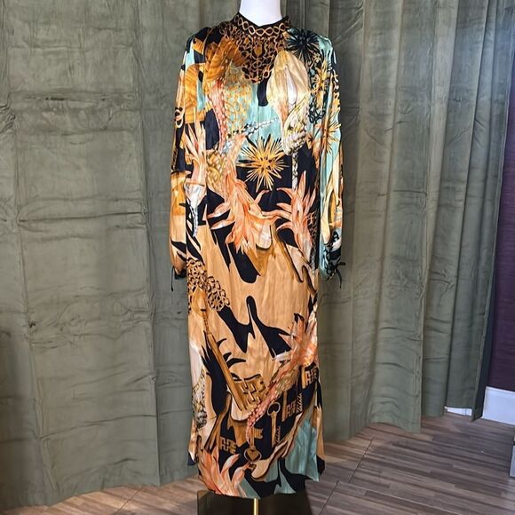 Temperley London 100% viscose Elegant Floral Maxi Dress, US6 - Picture 4 of 12